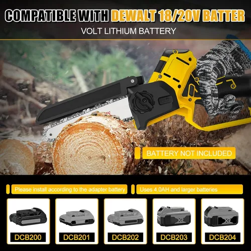 Miniatura 8 de Sierra de pértiga inalámbrica de 6 pulgadas para batería Dewalt 20V Max (sin batería), motosierra eléctrica sin escobillas con pértiga de extensión