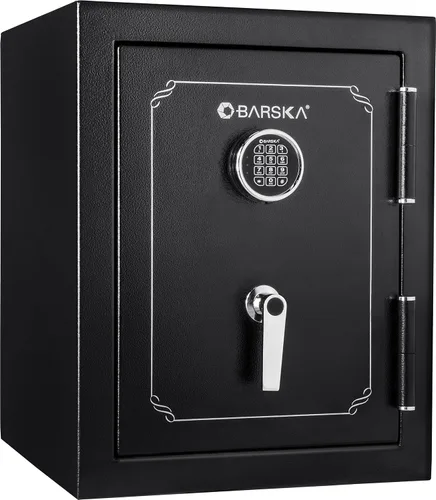 Barska Caja fuerte ignífuga de 3.51 pies cúbicos: bóveda de bloqueo digital con PIN con clasificación de fuego de 30 minutos a 1400 °F, 3 cerrojos