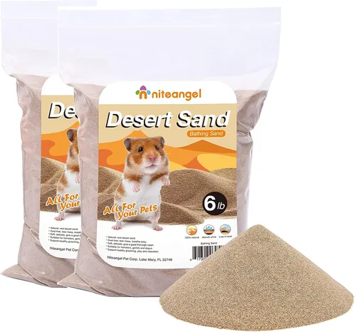 Miniatura 9 de Niteangel Arena de Baño del Desierto para Hámster Arena de Baño sin Polvo o Arena para Arenero para Hámster, Chinchillas, Jerbo, Ratón, Degu u