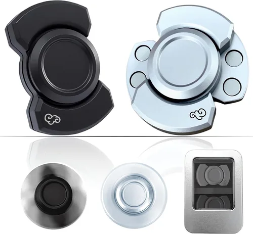 Juguetes de metal de aleación para adultos, fidget spinner silencioso 3 en 1, juguetes antiestrés, juguetes sensoriales navideños para adultos (2