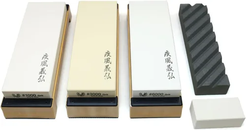Miniatura 11 de Yoshihiro Afilador de cuchillos japonés Toishi de grado profesional (grano 400)