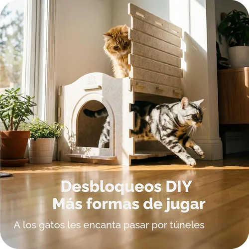 Miniatura 7 de Casas de interior para gatos de interior, cueva cubierta con aislamiento cálido para gatos de interior, fuerte capacidad resistente a los arañazos