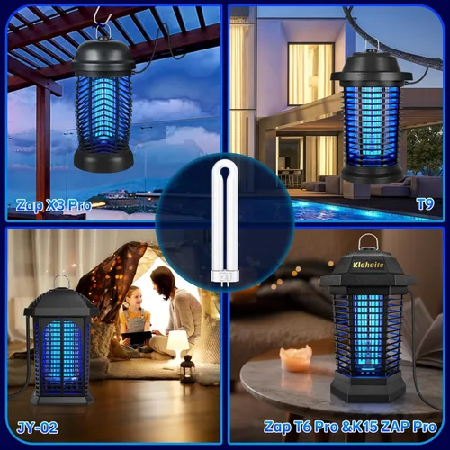 Miniatura 4 de Klahaite Bombilla de repuesto para lámpara de 15 W para matadores de insectos, bombillas de luz para insectos para K15, X3, T6, T8, T9, matador