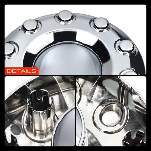 Miniatura 7 de A-Premium Tapa de cubo central de rueda con rueda de 10 lengüetas compatible con Ford F-450 Super Duty, F-550 Super Duty, 2005-2017, lado delantero