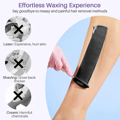 Miniatura 6 de BLITZWAX Cuentas de cera dura para depilación de 1 libra, granos de cera de colonia negra para cabello grueso, cera brasileña para bikini, axilas
