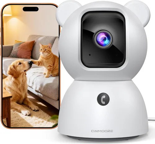 Miniatura 10 de Paquete de 2 cámaras de 2.5K para seguridad en el hogar, detección de humanos AI/mascotas/llanto, cámara de 4MP para perro/gato/mascota