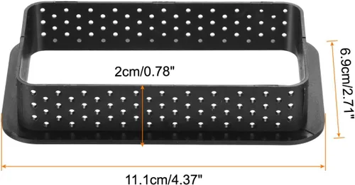 Miniatura 2 de uxcell 6 anillos perforados de mousse para tartas, forma rectangular, cortador de hornear para tartas, pastel de bricolaje, herramienta