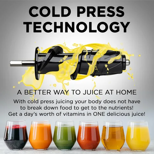 Miniatura 2 de Extractor de Jugo de Prensado en Frío Conducto de 3 Pulgadas de Ancho Alta Nutrición y Rendimiento de Jugo 3 Modos de Extractor Fácil