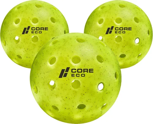 CORE Pickleball -ECO Ball | Pelotas de pickleball para exteriores - Copa del Mundo de Pickleball oficial y aprobadas por el torneo USAPA -