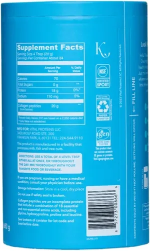 Miniatura 3 de Vital Proteins - Péptidos naturales de colágeno de nutrición integral, criados en pasto, alimentados con hierba, aptos para dieta paleolítica, sin