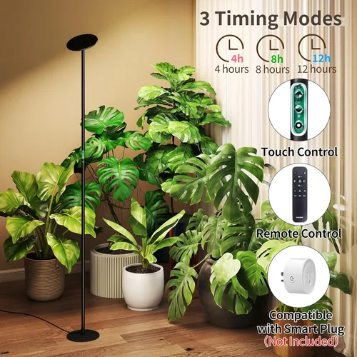 Miniatura 5 de chiphy Luces de Crecimiento, Luz de Plantas de 85" de Espectro Completo para Plantas de Interior, Temporizador de 4/8/12H, Lámpara de Crecimiento