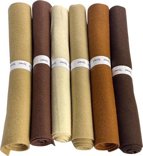 Miniatura 156 de FabricLA Hojas de fieltro acrílico para manualidades, cuadrados de fieltro precortados suaves de 4 x 4 pulgadas (3.9 in x 3.9 in), utiliza hojas