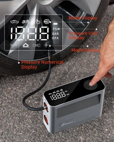 Miniatura 2 de Paddle Board Pump 10 Pump Modes SUP Air Pump 500L Airflow/min Tire Inflator Portable Air Compressor 4X Speeds Electric Air Pump Suitable All