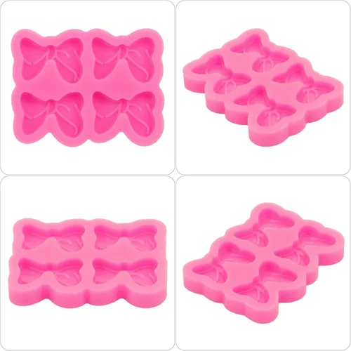 Miniatura 6 de Lindo molde de resina de silicona con nudo, mini molde para pajarita, molde de chocolate para decoración de pasteles de postres y postres