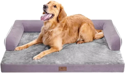 Miniatura 33 de Cama ortopédica impermeable para perros pequeños, cama para perros de tamaño mediano, cómoda cama para mascotas y gatos con lados, funda extraíble