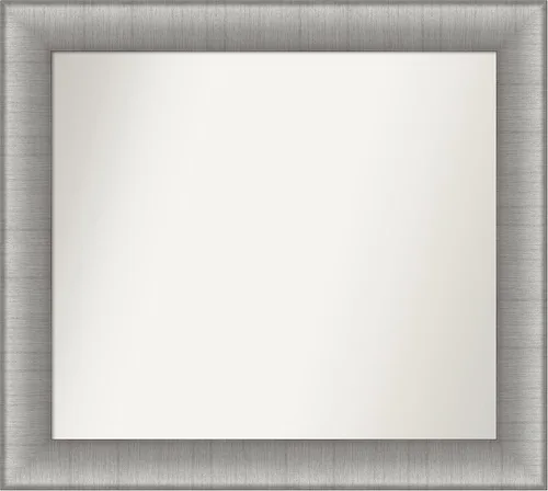 Miniatura 311 de Amanti Art Espejo de baño plateado para sobre fregadero, 28 x 47 pulgadas, espejo rectangular de plata imperial, marco de madera tradicional de gran
