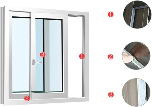 Miniatura 6 de TORRAMI Cinta de Sellado con Cepillo para Puerta de 11/32 Pulgadas x 3/16 Pulgadas x 16 Pies, Cintas de Sellado para Puertas Corredizas para Blanco