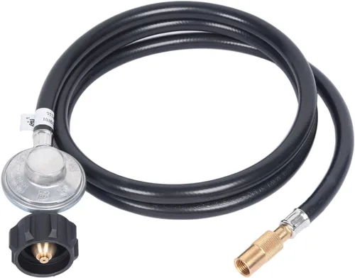 Regulador de propano con manguera para parrilla de mesa Blackstone de 17"/22", Plancha de gas BOSS de 2 quemadores, adaptador de gas Blackstone