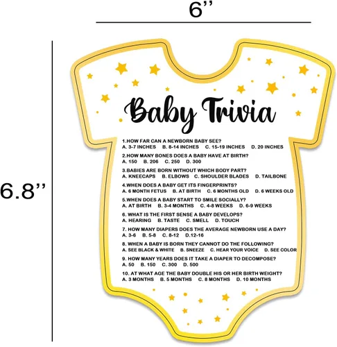 Miniatura 2 de Juegos de baby shower, tarjetas de juego de preguntas para bebés, suministros y actividades divertidos para juegos de fiesta de baby shower, género