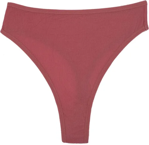 Miniatura 8 de Tangas de algodón de cintura alta para mujer, transpirables, deportivas, atléticas, calzones de tiro alto, paquete múltiple