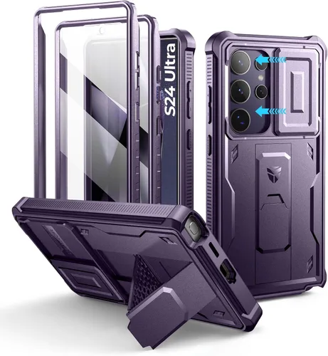Miniatura 15 de Dexnor Funda para Samsung Galaxy S24 con Cubierta Deslizante Integrada para Cámara y Protector de Pantalla y Soporte, Funda Resistente a los Golpes