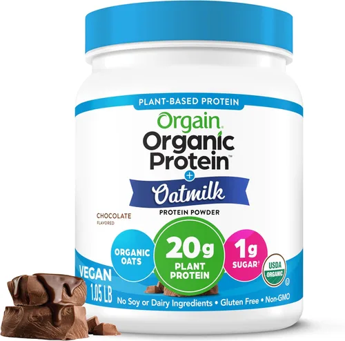 Miniatura 9 de Orgain - Proteína orgánica vegana en polvo + leche de avena, vainilla - 20g de proteína vegetal, sin gluten, sin lácteos, sin soja ni lactosa, baja