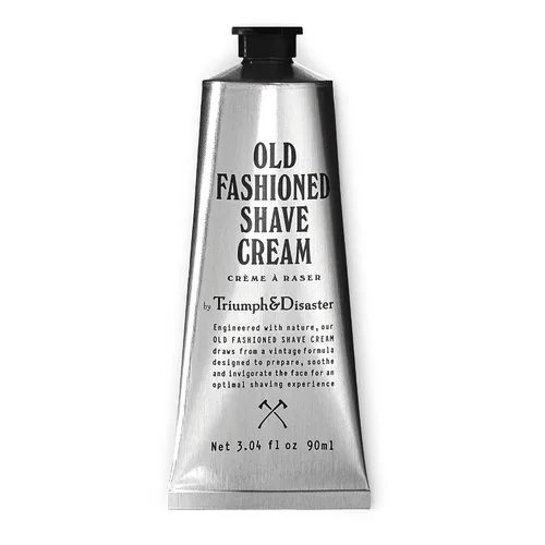 Triumph & Disaster Tubo de crema de afeitar Old Fashioned | Loción de afeitar para pieles sensibles, sin alcohol, 3.04 onzas líquidas (más de 90