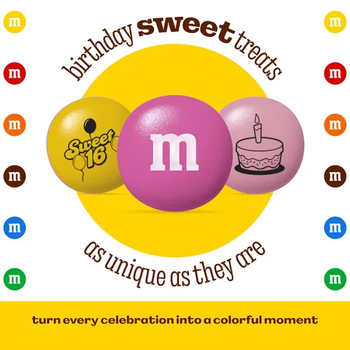 Miniatura 7 de M&M'S - Dulce de chocolate con leche para cumpleaños de 16 años, 5 libras de dulces a granel perfectos para regalos, cupcakes, recuerdos de fiesta