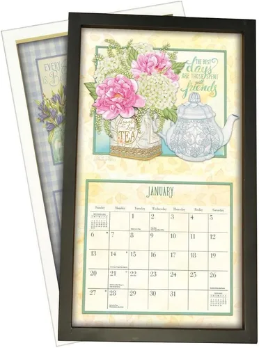 Miniatura 6 de Lang Brands, LLC, marco de calendario de pared contemporáneo, acabado negro