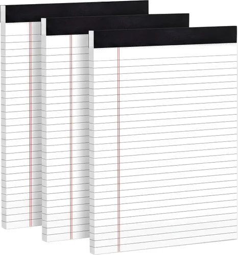 Miniatura 8 de Blocs de Notas 5x8, Paquete de 4 Blocs de Notas Legales Pequeñas 5x8 Amarillo, Blocs de Notas Legales con Renglones para Universidad, Blocs de Papel