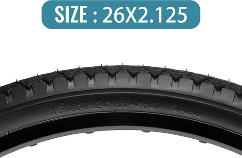 Miniatura 5 de Hycline Neumáticos de bicicleta Cruiser de 26 "x2.125": neumáticos de repuesto plegables de 26 pulgadas para crucero de playa y bicicleta de viaje