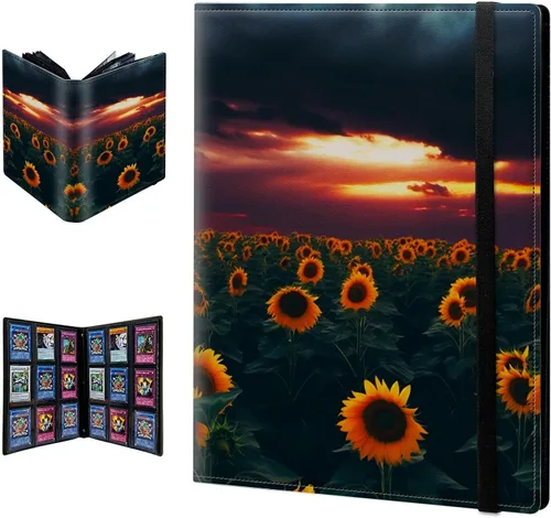 Miniatura 14 de Carpeta para tarjetas de intercambio, 9 bolsillos para tarjetas intercambiables, 360 bolsillos de doble cara, funda para tarjetas