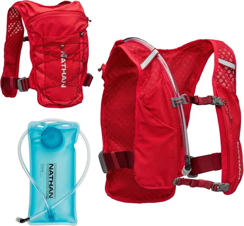 Miniatura 11 de Nathan QuickStart - Chaleco de hidratación con vejiga o frascos, bolsillos de almacenamiento, tela transpirable que absorbe la humedad, correas