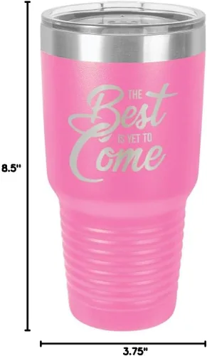 Miniatura 10 de Vaso rosa de 30 onzas con popote y tapa superior deslizante Taza de viaje de acero inoxidable Comparar con Yeti Rambler Rosado