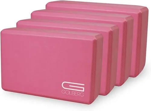 Miniatura 22 de Golberg - Bloque de espuma para yoga, para fitness, apoyo de alta intensidad y mejora la fuerza o flexibilidad, rosa/verde/verde oscuro, morado, 1
