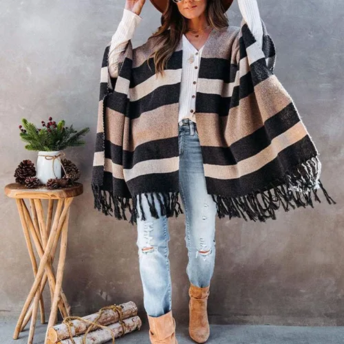 Miniatura 2 de Suéter de punto de pashmina de moda para mujer