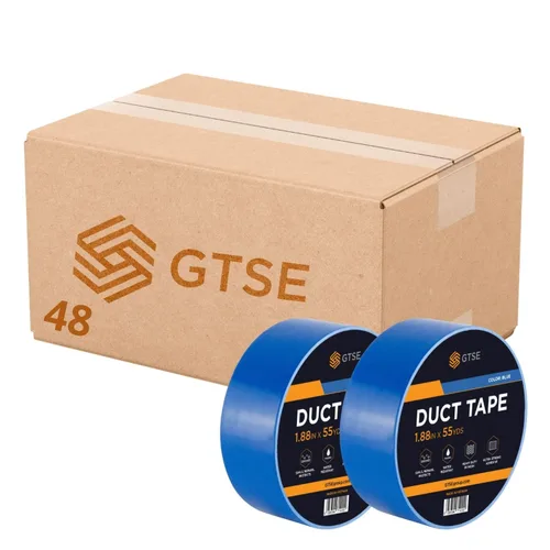 Miniatura 59 de Cinta adhesiva ancha GTSE, negra, 3 pulgadas x 55 yardas (164 pies), cinta de reparación resistente e impermeable para uso en interiores