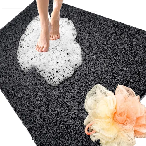 Miniatura 10 de Alfombrillas de ducha antideslizantes para personas mayores, 24x47'' Extra Large Loofah, alfombrillas de baño para ducha, alfombrilla antideslizante