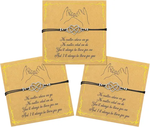 Hicarer Pulseras de promesa, pulseras de amistad para el regreso a clases, juego de dijes a distancia para amigos, mujeres y niñas, regalo del día
