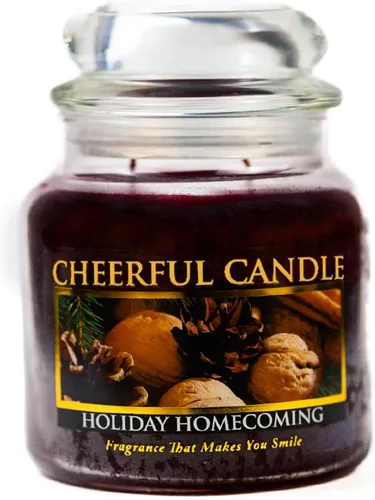 A Cheerful Giver - Vela perfumada en tarro de vidrio para fiestas (16 onzas) con tapa y fragancia fiel a la vida, fabricada en Estados Unidos