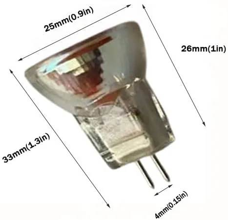 Miniatura 2 de 1 bombillas halógenas MR8 GU4 foco halógeno 12 V 10 W 20 W 6 V 5 W pequeño mini proyector MR8 bombilla halógena regulable blanco cálido, 6 V, 5 W