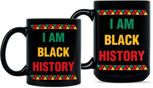 Miniatura 2 de We Got Good Taza de café con texto en inglés "I Am Black History", color negro