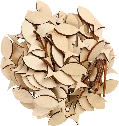 EXCEART 100 piezas de decoración de recortes de pescado sin terminar adornos colgantes recortes artesanales rebanadas de pescado sin terminar