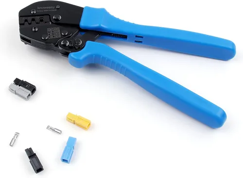 Miniatura 6 de Knoweasy Engarzadora Powerpole, herramienta de crimpado de amplificador para conectores de 15, 30 y 45 amperios, herramienta de crimpado Powerpole