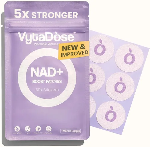 Parches NAD+ de alta dosis prémium para mujeres y hombres, 5 veces más fuertes, un nuevo tipo de parche NAD+ para energía diaria y enfoque, parches