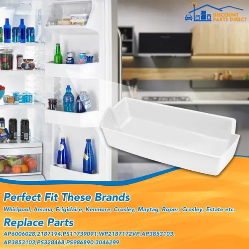 Miniatura 4 de 2187172 Compartimento de estante de puerta de repuesto para Frigidaire Whirlpool Kenmore Amana Roper Estate Reemplaza PS328468 AP3853103 WP2187172
