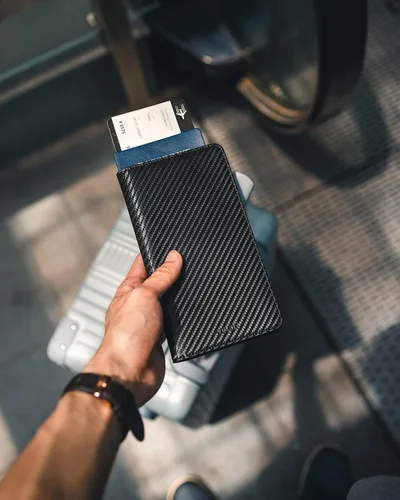 Miniatura 6 de VULKIT Cartera para pasaporte, cartera de viaje con bloqueo RFID para hombres y mujeres