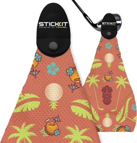 Miniatura 12 de STICKIT Toalla de golf magnética – Ultra absorbente con tejido de gofre de microfibra – Toalla de golf con imán para bolsas, palos y carritos