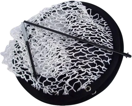 Miniatura 7 de Práctica de entrenamiento portátil de tiro de golf para practicar astillado, cesta de red duradera, portátil, plegable, color negro