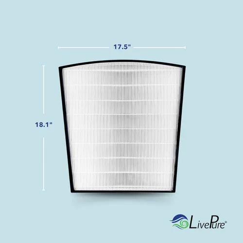 Miniatura 2 de LivePure True HEPA - Filtro de repuesto LP-HF550 para purificadores de aire de la serie Bali LP550TH, LP550THP, LP560, color blanco